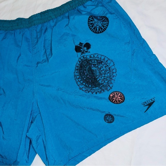 Speedo Men's Trunks Vintage Nylon Size Large Has Pockets ! - Picture 5 of 16